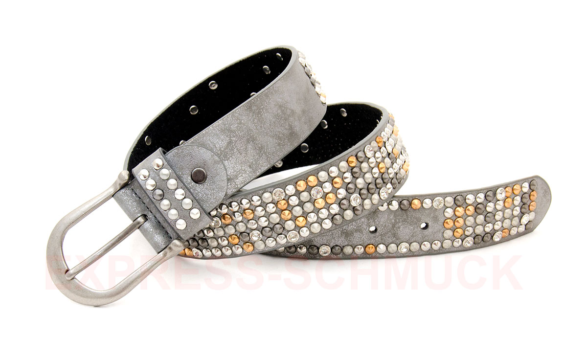 Just-Key Damen Vintage Gürtel - Nietengürtel In 15 Farben, 80-105cm Länge